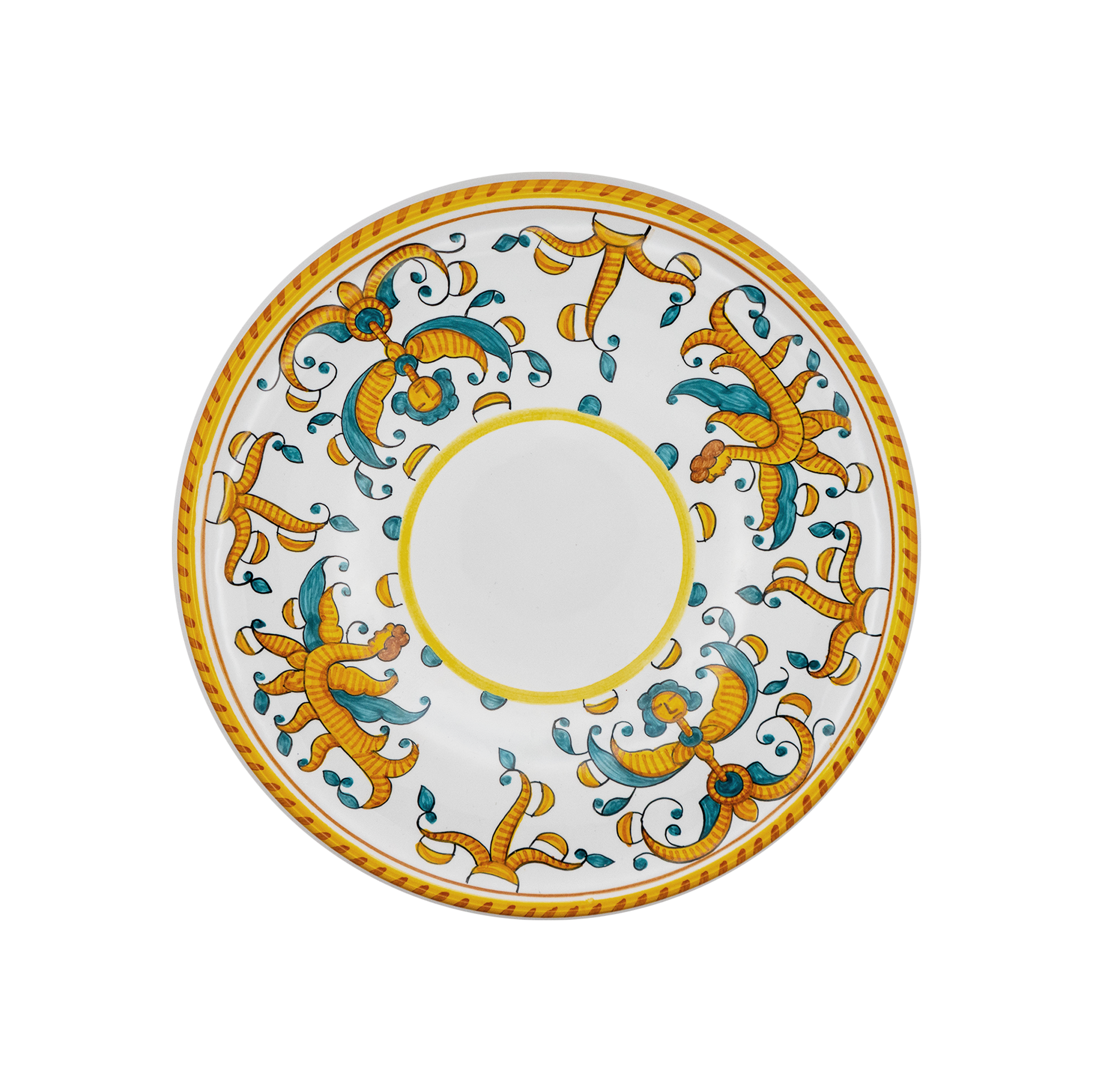 Figure gialle plate Fima 25 cm