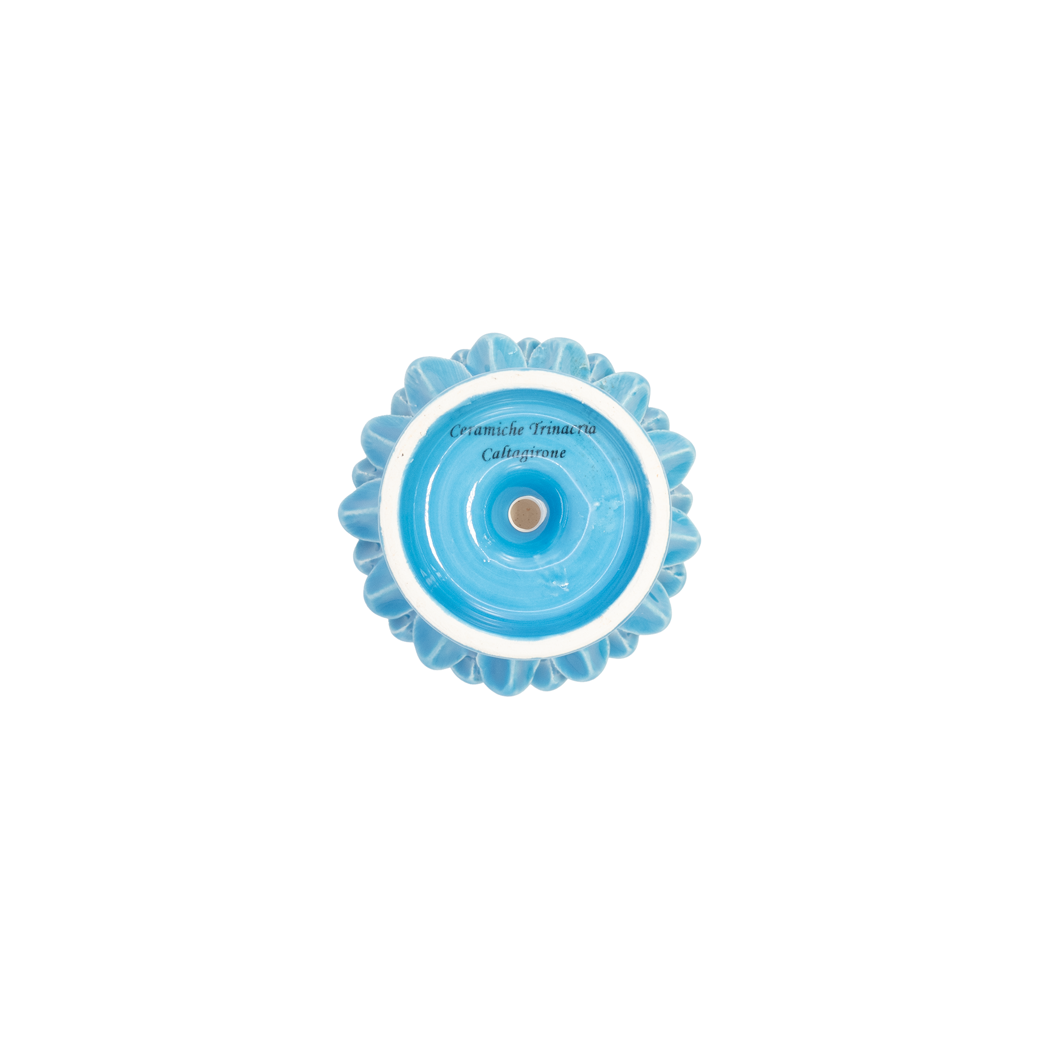 Bougeoir turquoise Pigna Trinacria