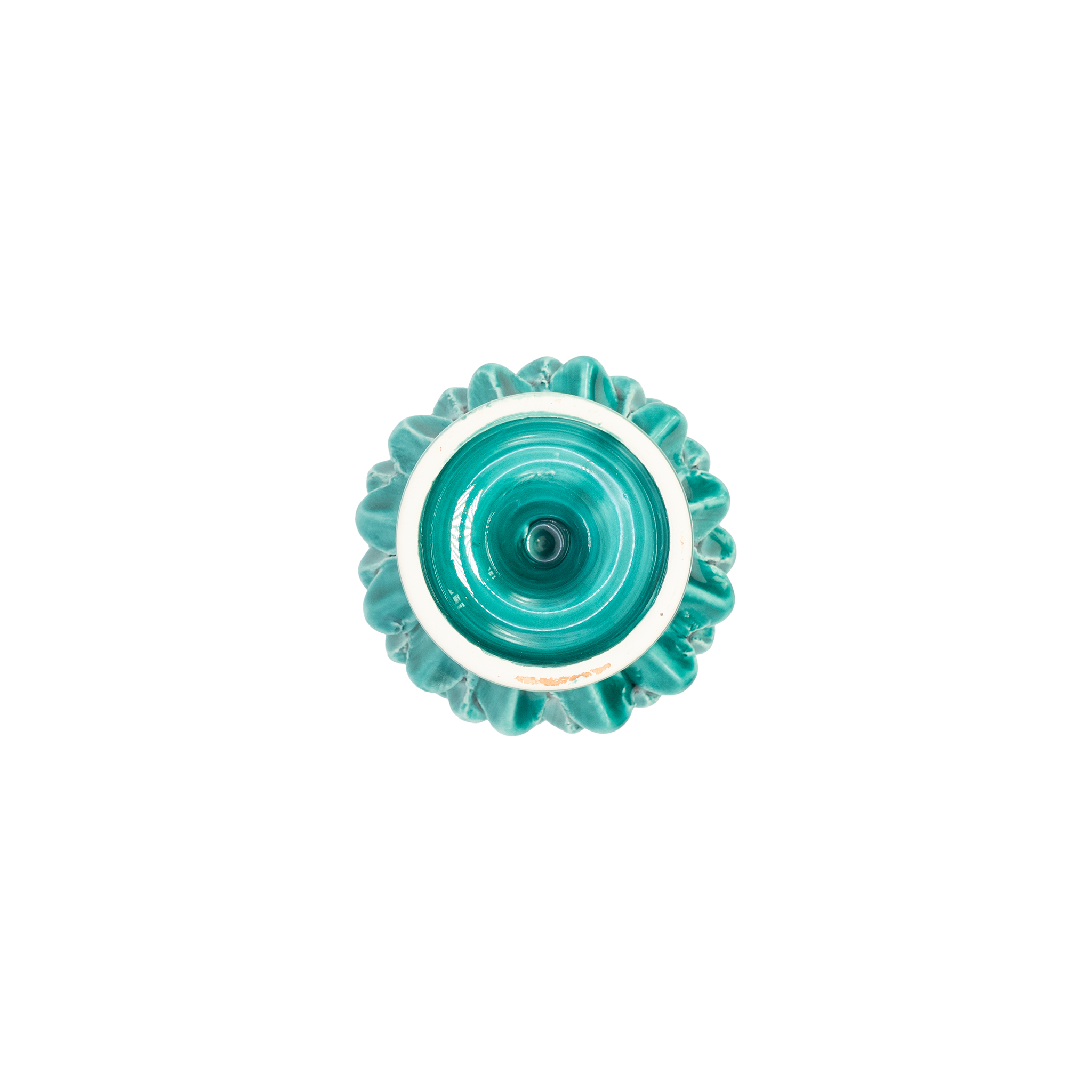 Bougeoir bleu aqua Pigna Trinacria