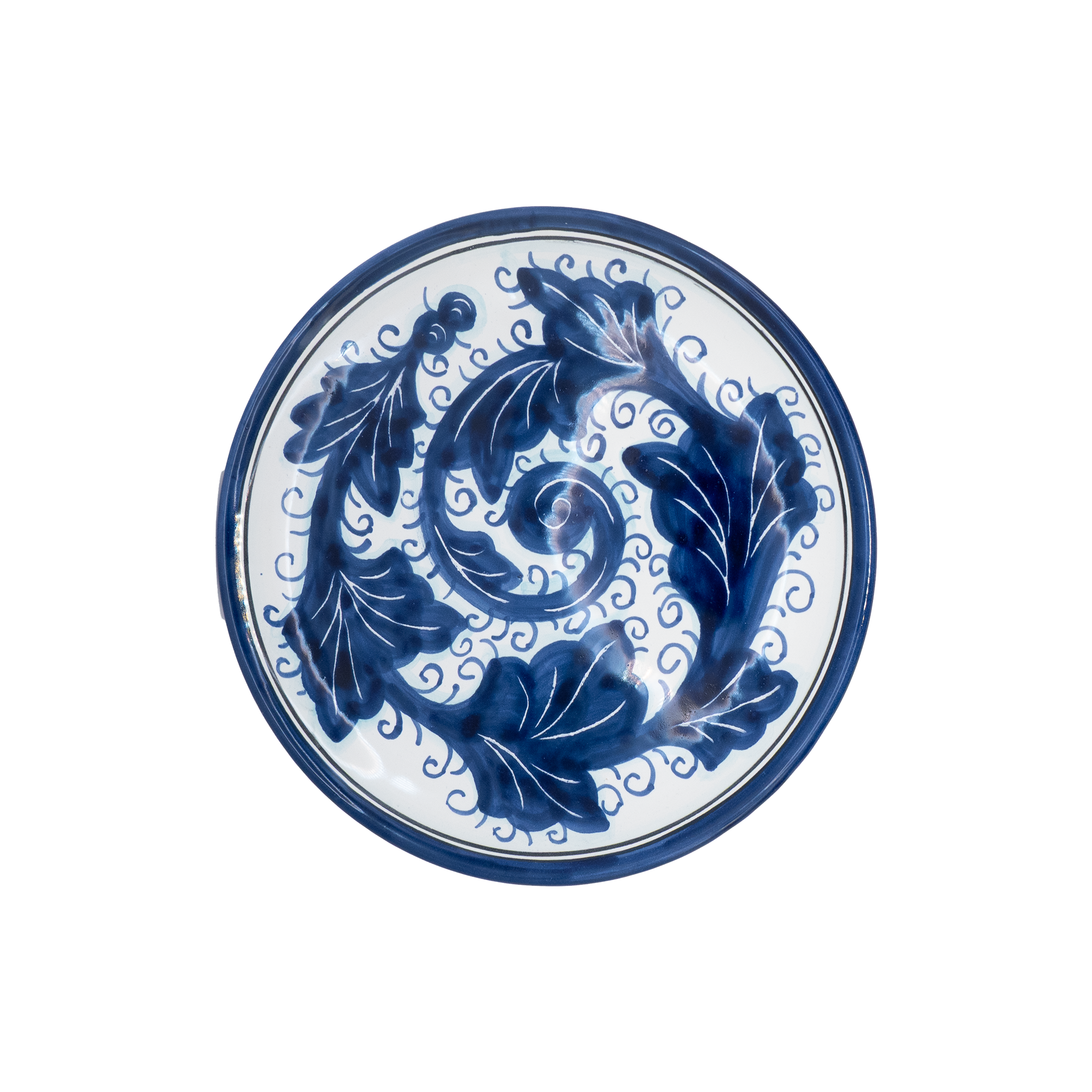 Assiette Foglie blu Antica Deruta 20 cm