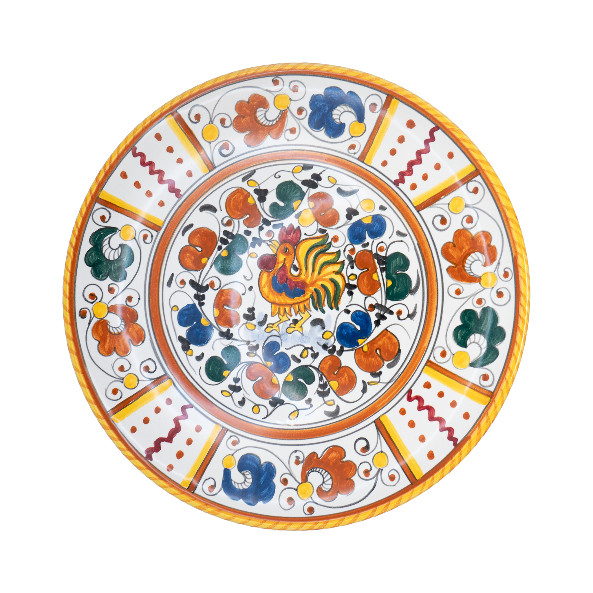 Assiette Gallo decorato giallo Fima 20 cm
