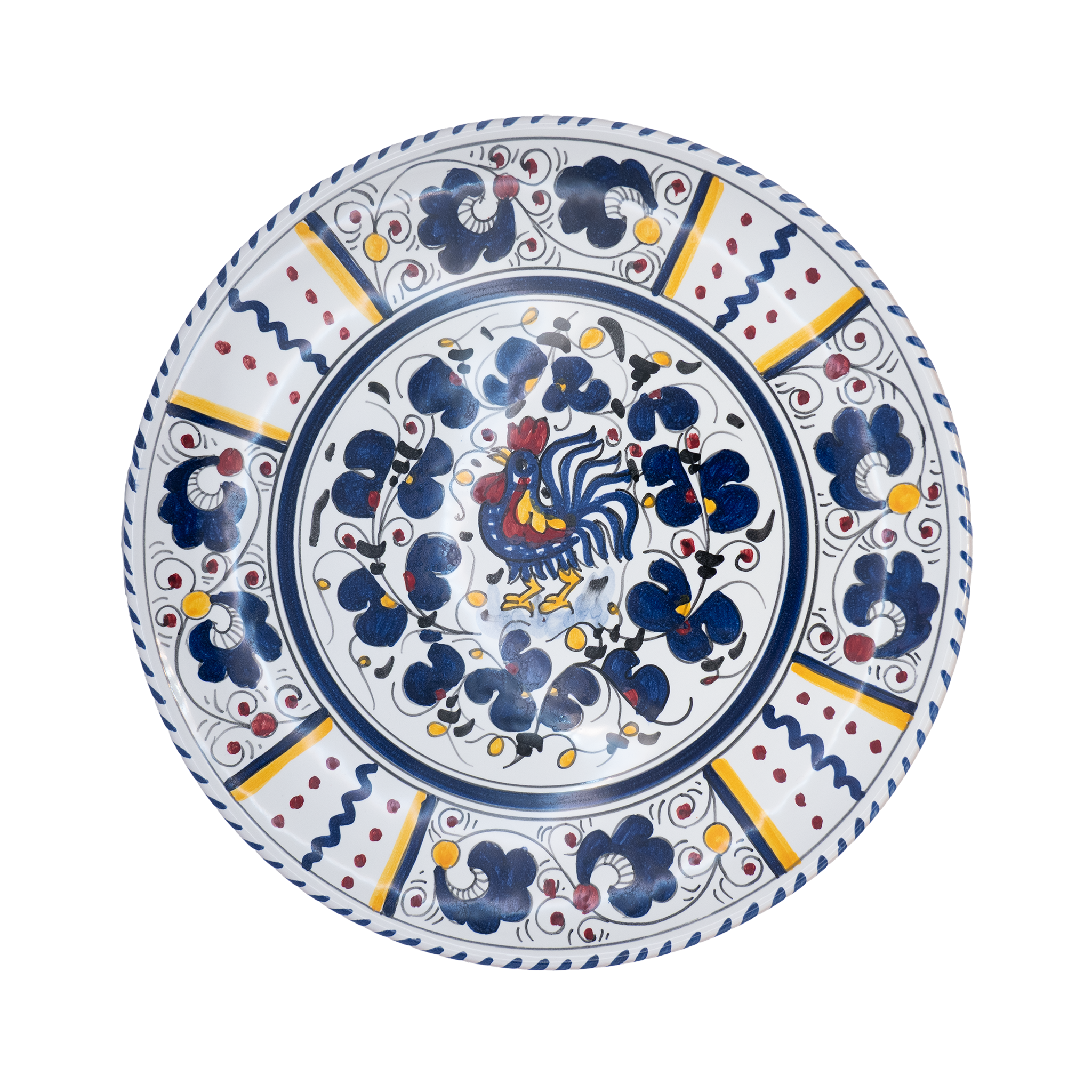 Assiette Gallo decorato bleue Fima 20 cm