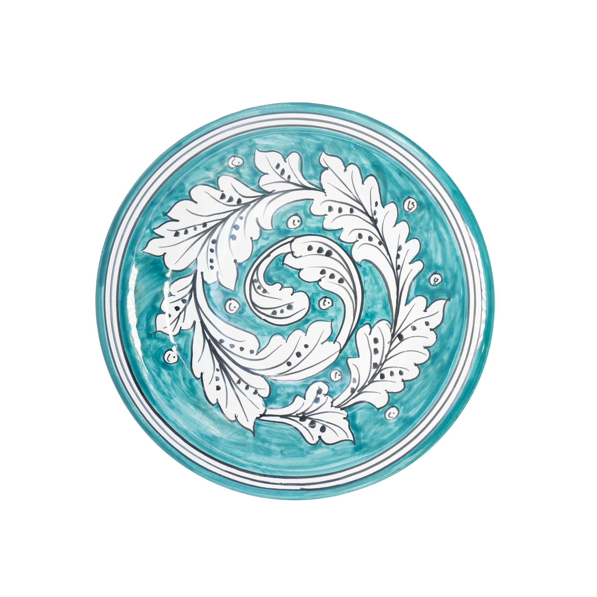 Assiette Foglie torchesi Antica Deruta 30 cm