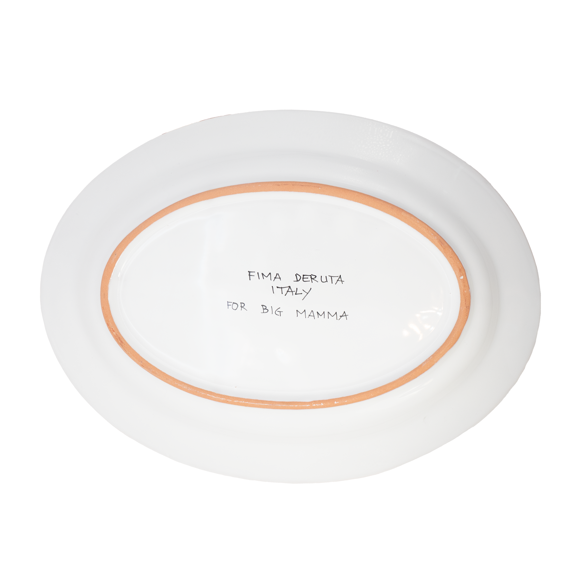 Grand plat ovale coq jaune Fima