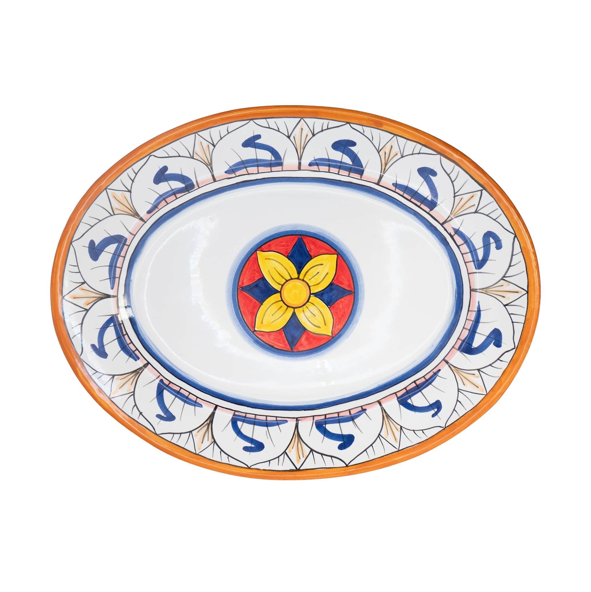 Large oval main course platter Antica Deruta