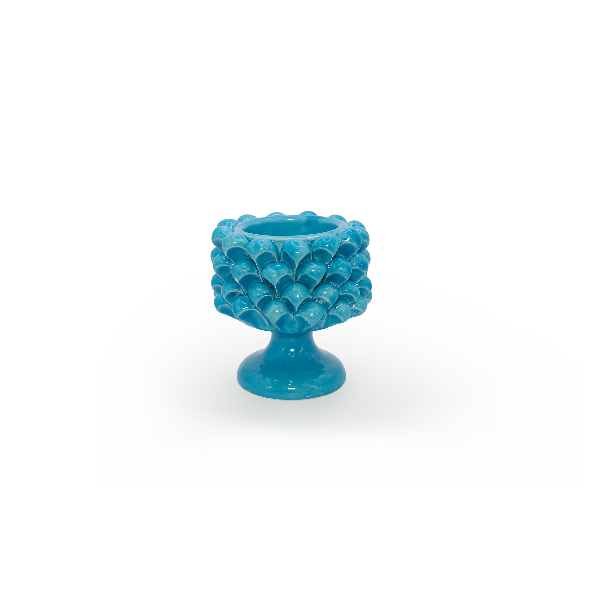 Bougeoir turquoise Pigna Trinacria